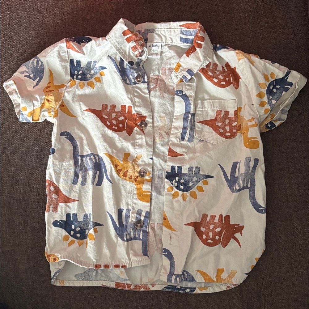 ❤️PL Baby 24 Months Dinosaur Button Up